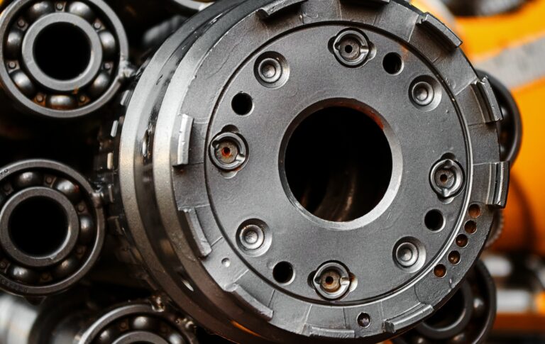 Close-up view of the machine part